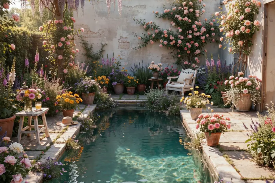 Backyard Pool Ideas | Modern Design with Water Features & Lighting | Outdoor Oasis Inspo
