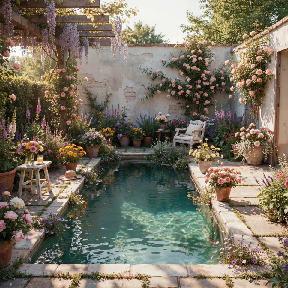 Backyard Pool Ideas | Modern Design with Water Features & Lighting | Outdoor Oasis Inspo