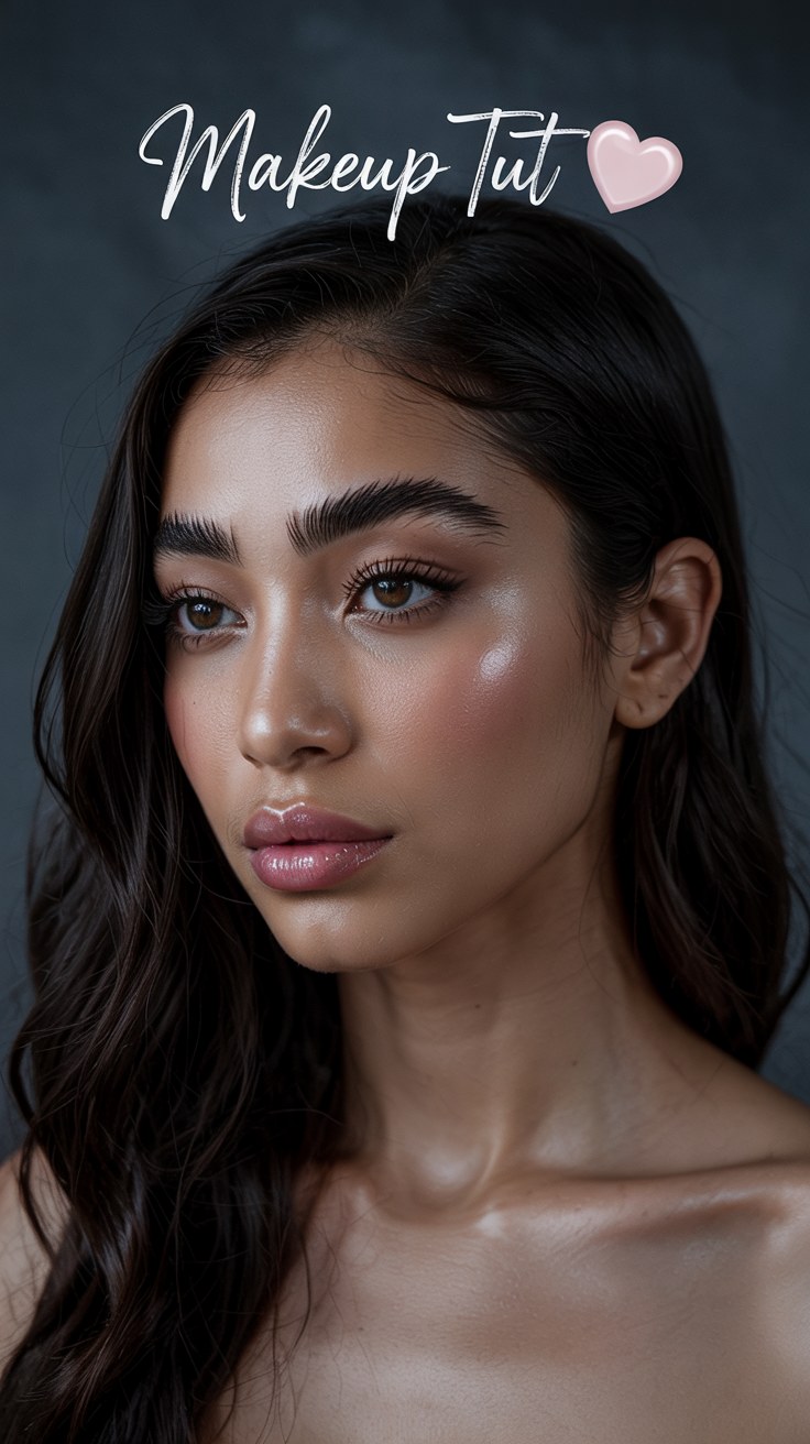 Natural Asian Makeup Tutorial: Glowing Skin & Bold Brows