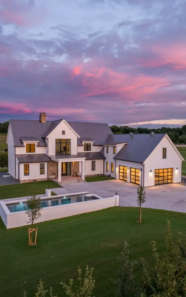 Modern Farmhouse Exterior Ideas: How to Design a Luxury Home with Pool